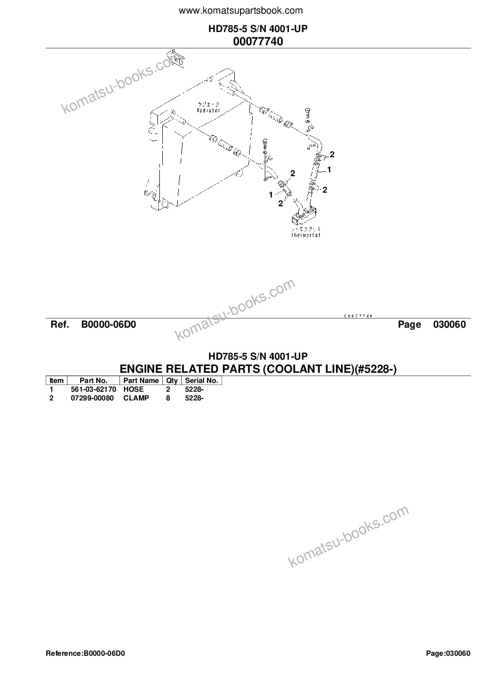 Komatsu HD785-5 S/N 4001-UP Parts catalog cover Page 9