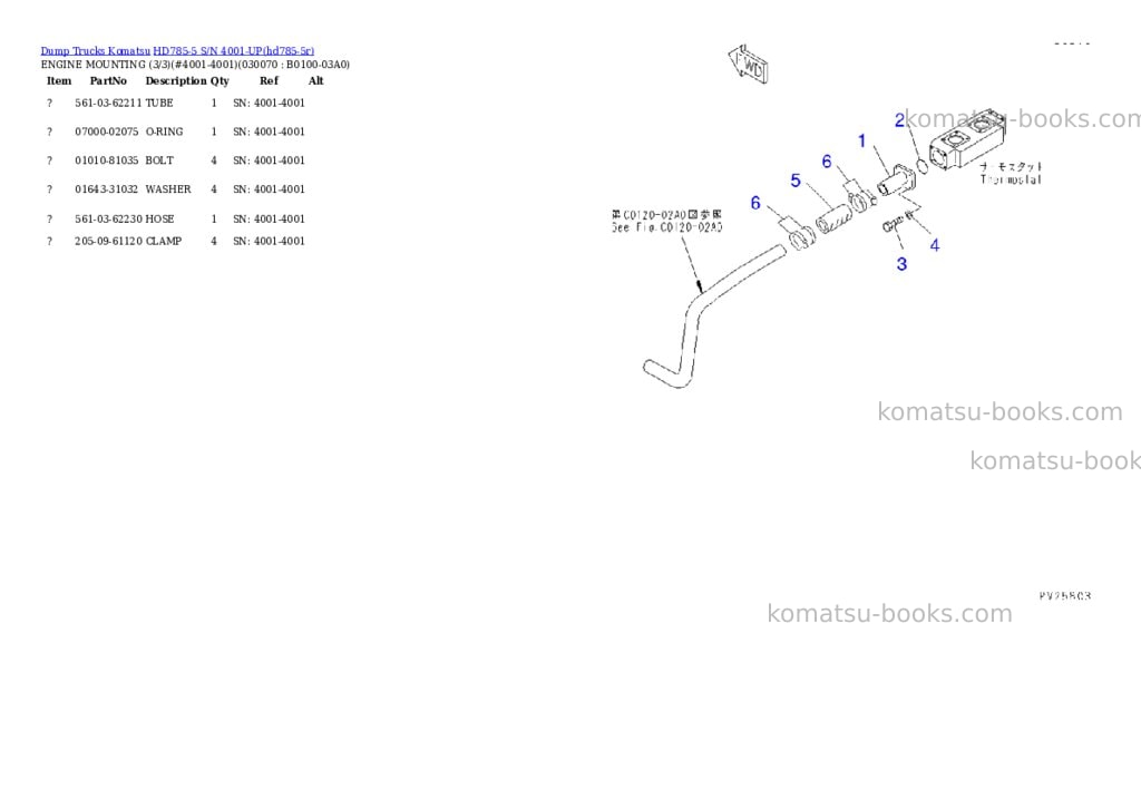 Komatsu HD785-5 S/N 4001-UP Parts catalog cover Page 2
