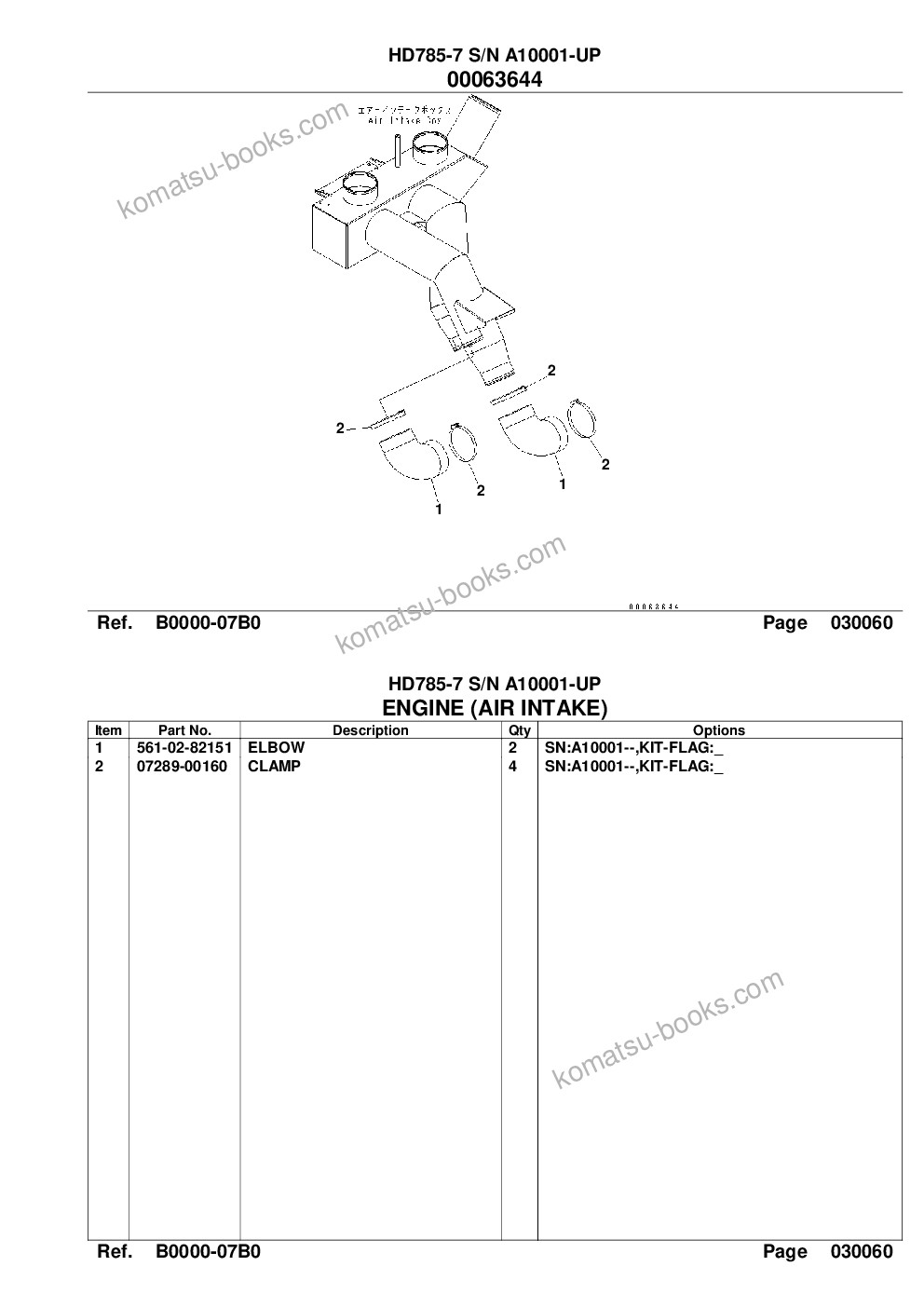 Komatsu HD785-7 S/N A10001-UP Catálogo de piezas cover Page 10