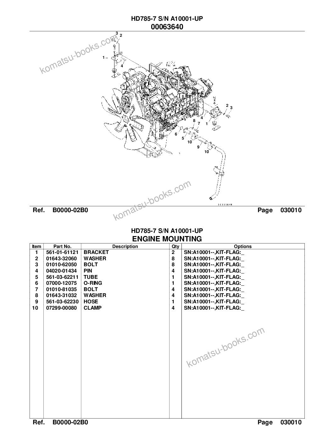 Komatsu HD785-7 S/N A10001-UP Catálogo de piezas cover Page 3