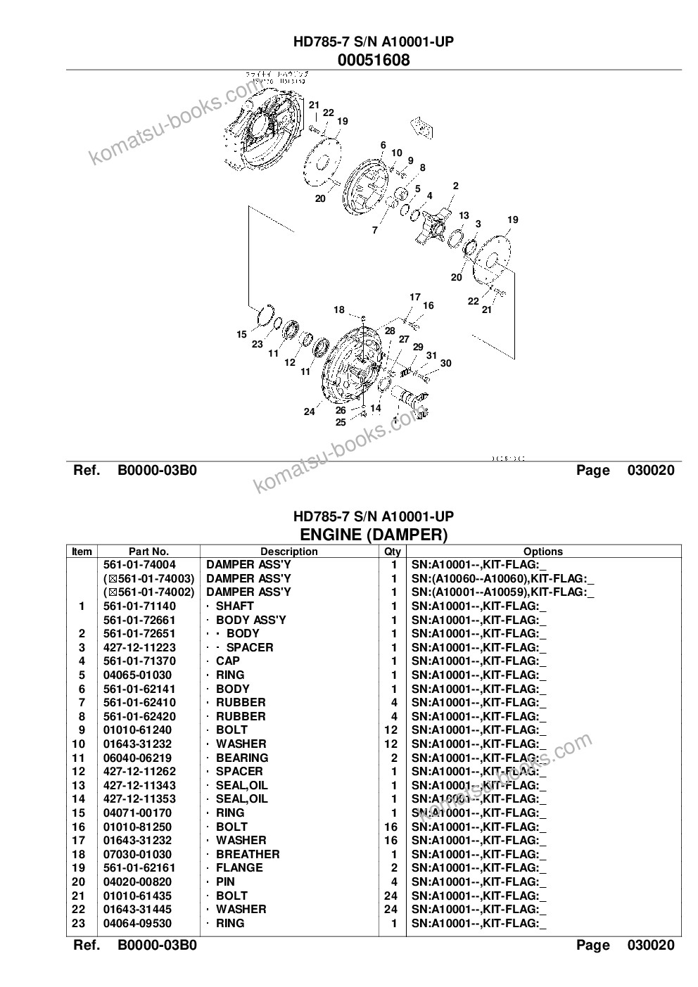 Komatsu HD785-7 S/N A10001-UP Catálogo de piezas cover Page 4