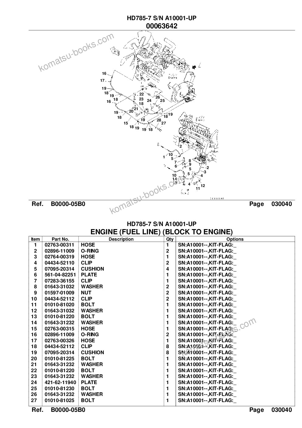 Komatsu HD785-7 S/N A10001-UP Catálogo de piezas cover Page 7