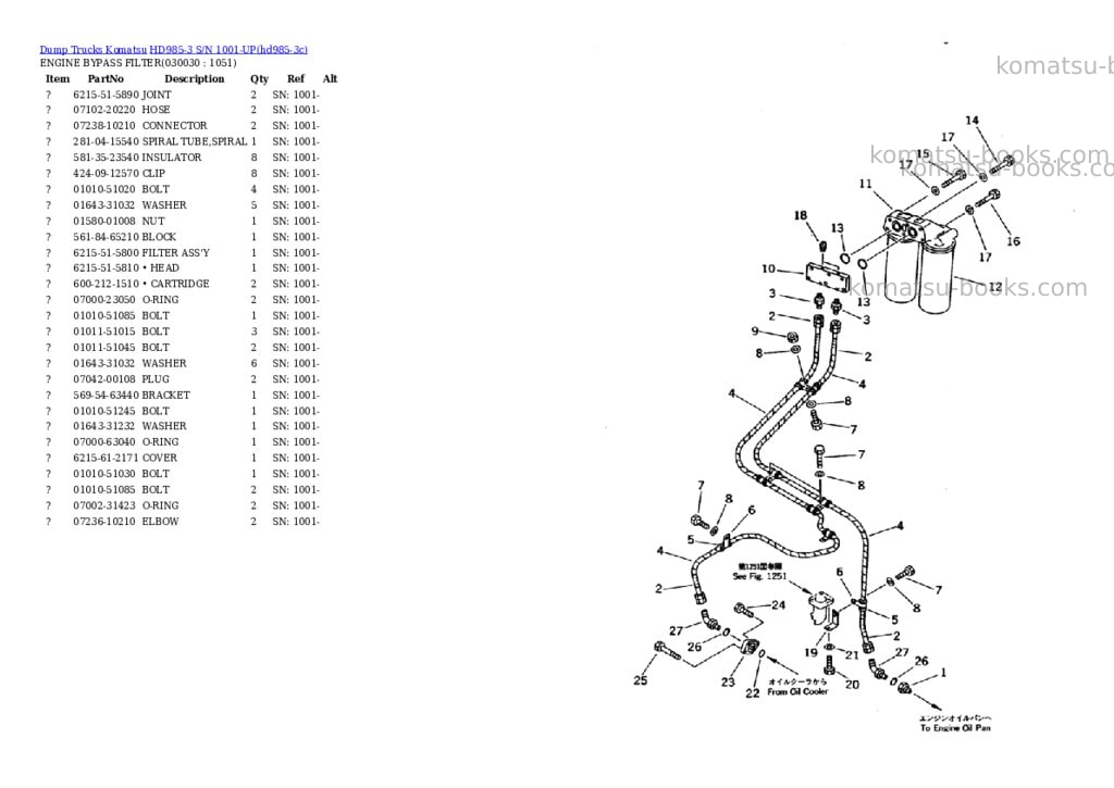 Komatsu hd985-3 s/n 1001-up Parts catalog cover Page 2