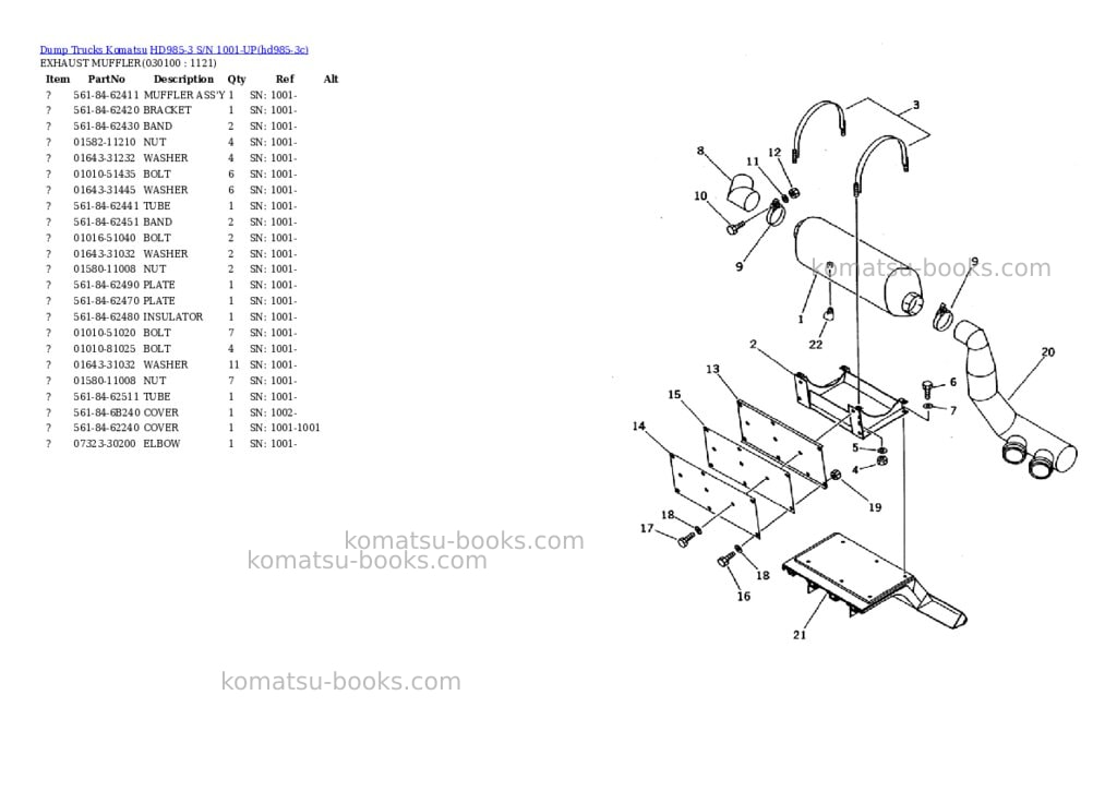 Komatsu hd985-3 s/n 1001-up Parts catalog cover Page 9