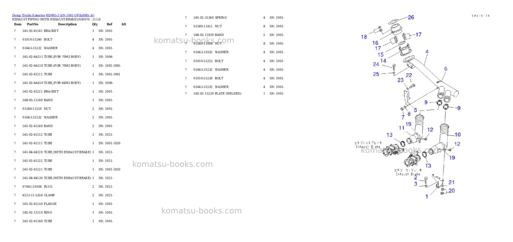 Komatsu HD985-3 S/N 1001-UP Parts catalog cover Page 6