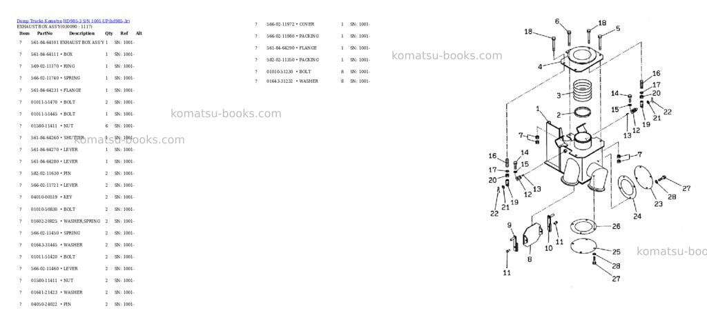 Komatsu HD985-3 S/N 1001-UP Parts catalog cover Page 8