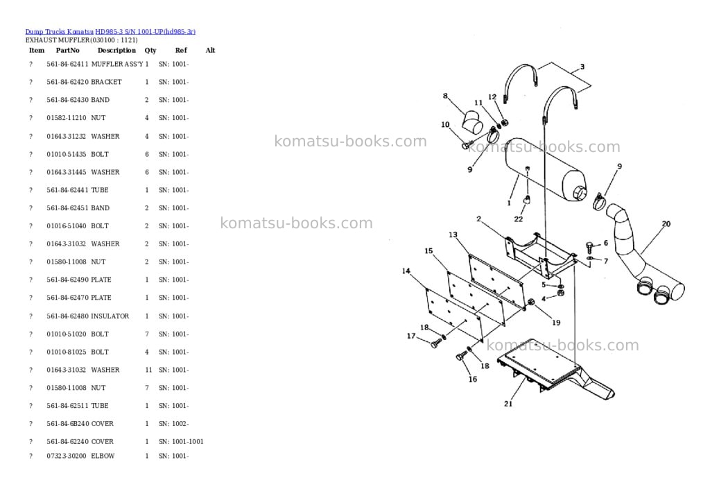 Komatsu HD985-3 S/N 1001-UP Parts catalog cover Page 9