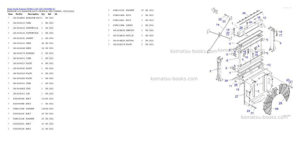 Komatsu HD985-5 S/N 1021-UP Parts catalog cover Page 5