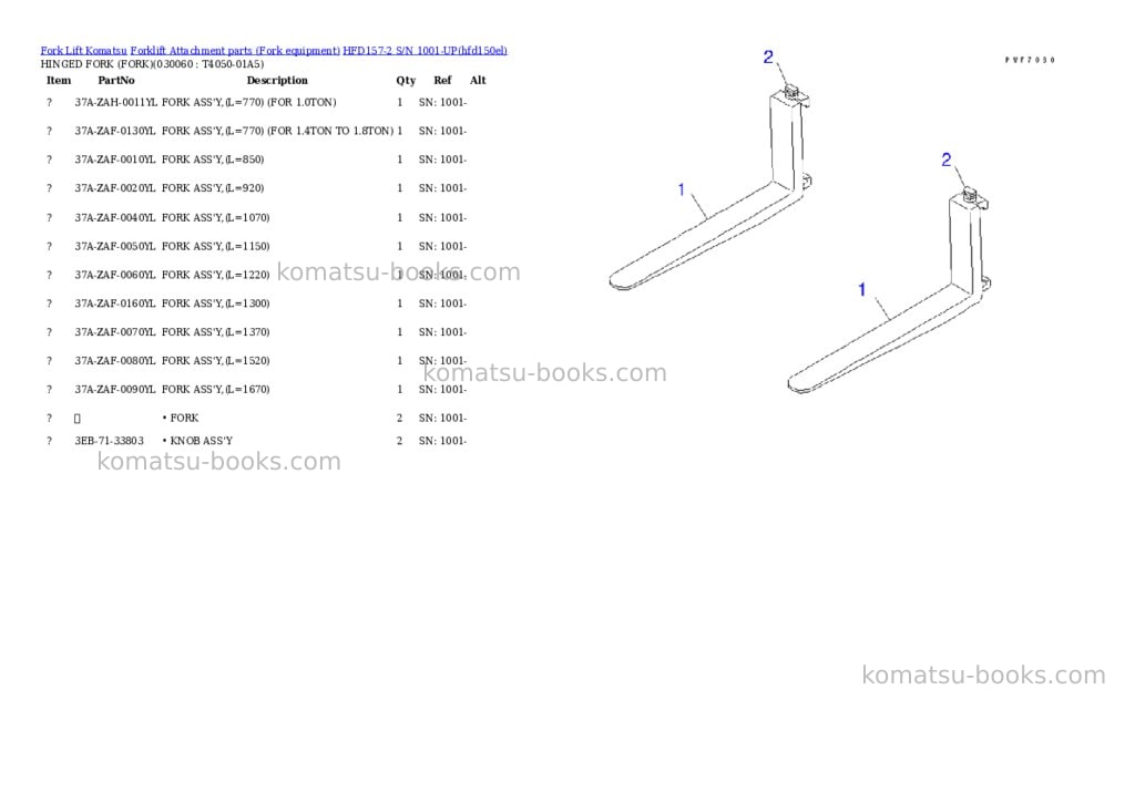 Komatsu hfd157-2 s/n 1001-up Parts catalog cover Page 6 Komatsu hfd157-2 s/n 1001-up Parts catalog cover Page 6