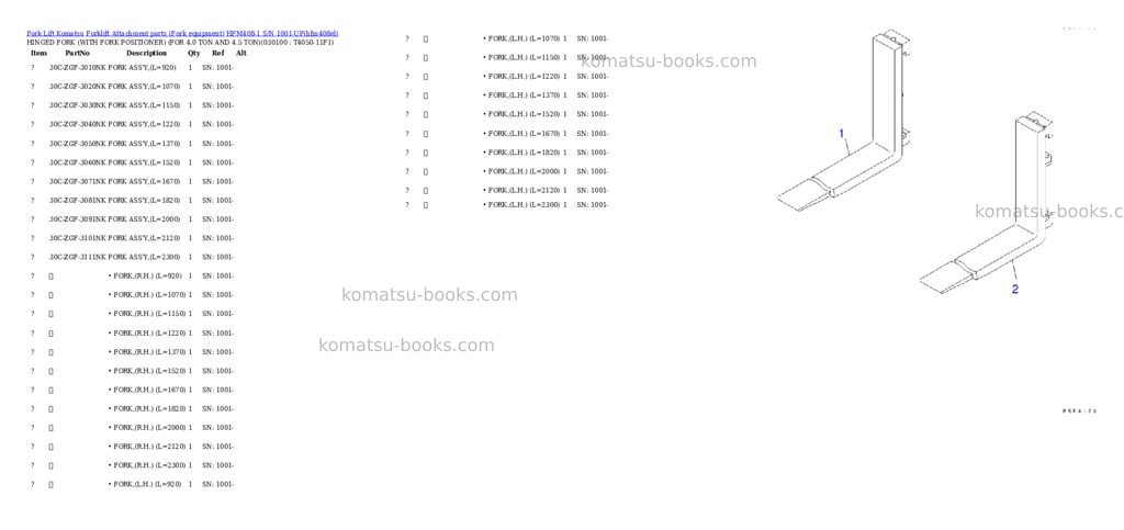 Komatsu hfm408-1 s/n 1001-up Parts catalog cover Page 9