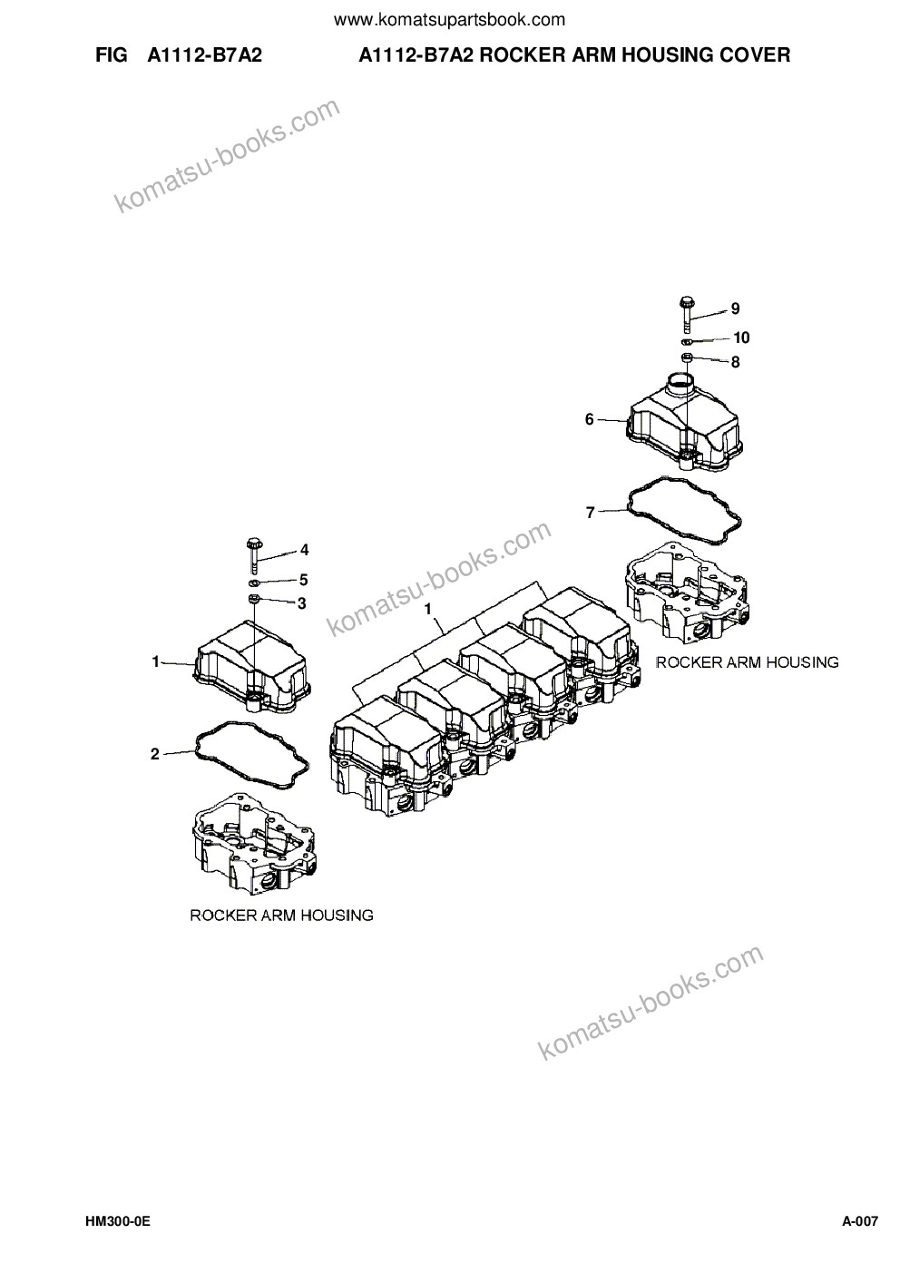 Komatsu hm300-2 s/n a11001 and up Parts catalog cover Page 7