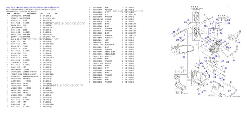 Komatsu hm350-2 s/n 2001-2218 ecot3, for eu Parts catalog cover Page 5