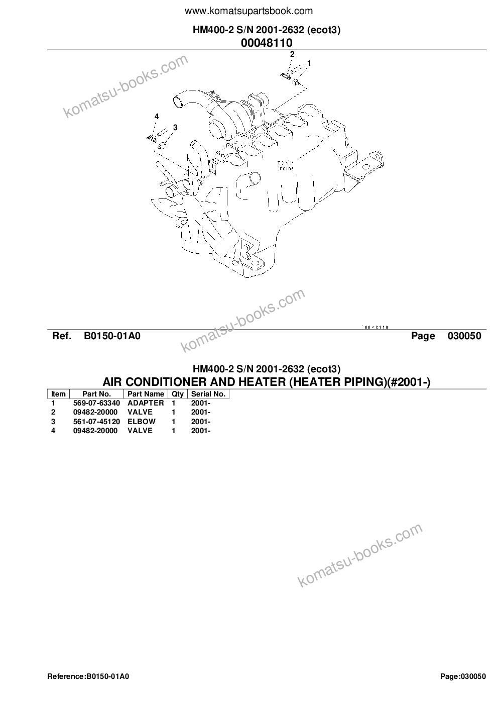 Komatsu hm400-2 s/n 2001-2632 ecot3 Parts catalog cover Page 7