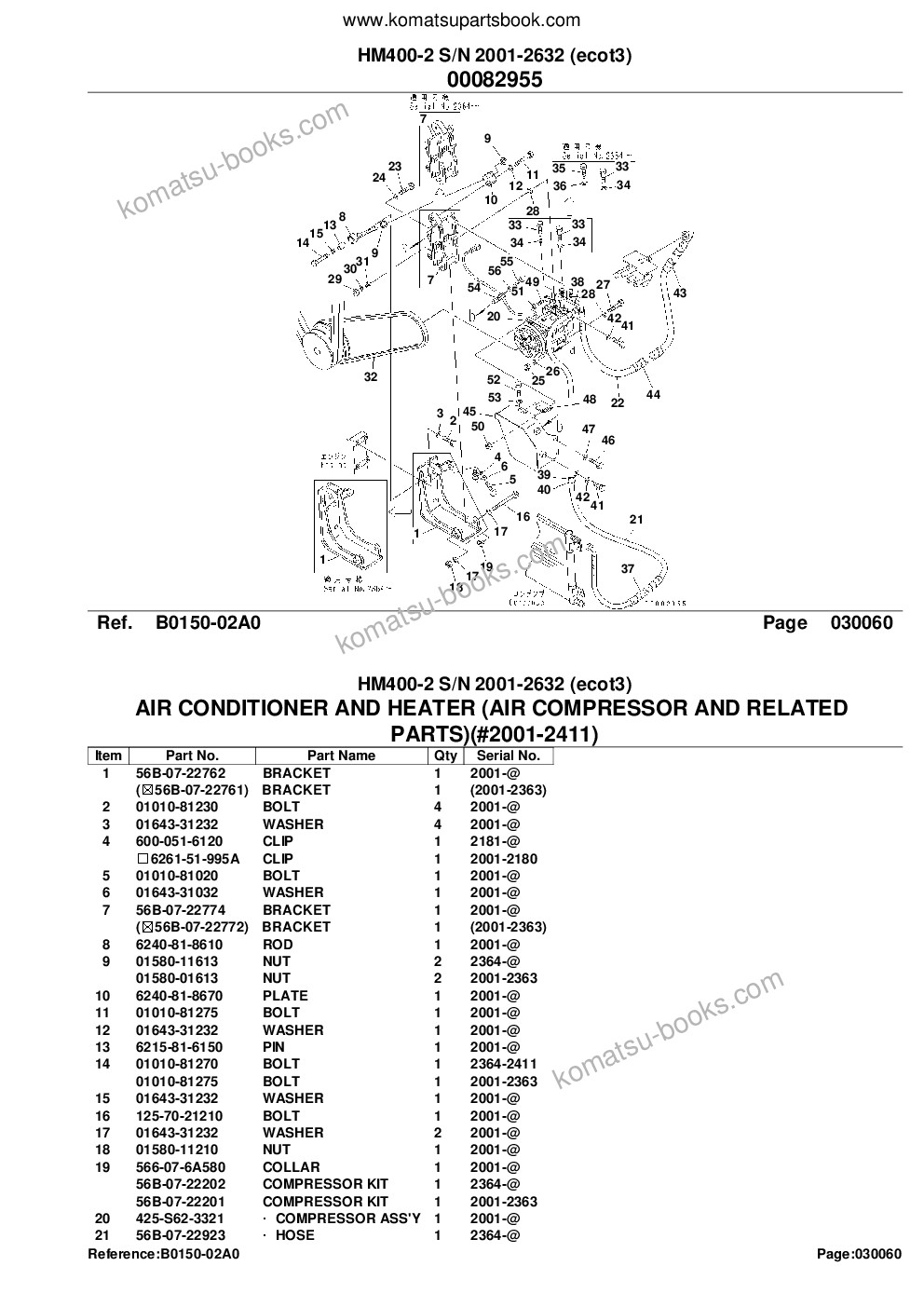 Komatsu hm400-2 s/n 2001-2632 ecot3 Parts catalog cover Page 8