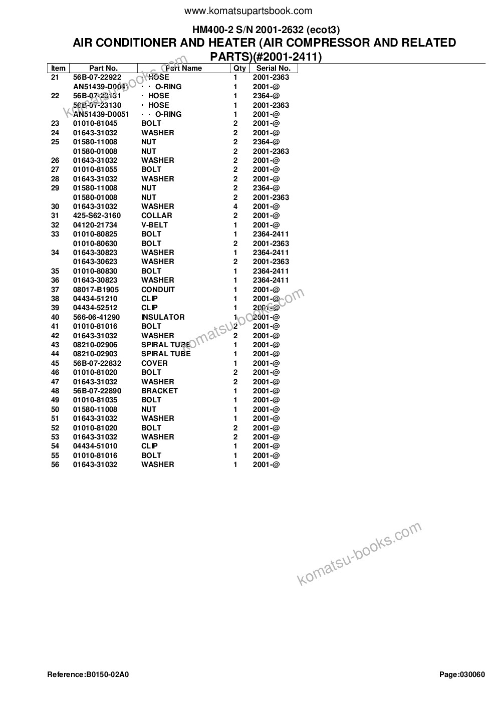 Komatsu hm400-2 s/n 2001-2632 ecot3 Parts catalog cover Page 9