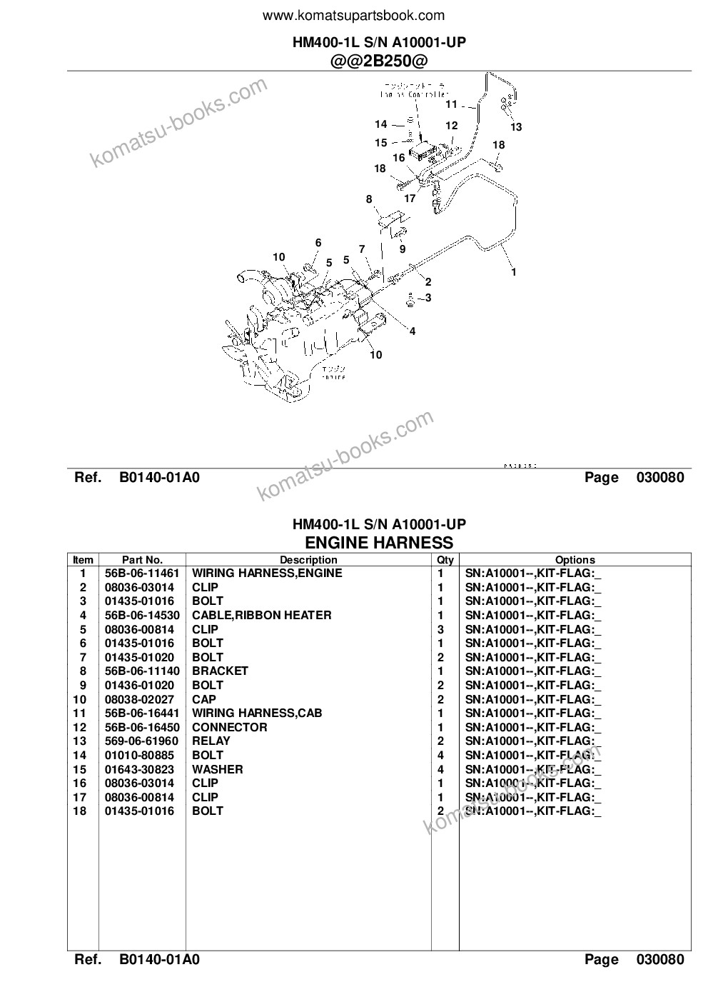 Komatsu hm400-1l s/n a10001-up Каталог запчастей обложка Страница 10