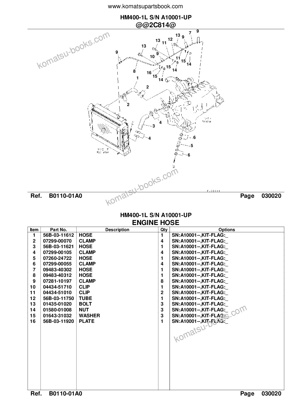 Komatsu hm400-1l s/n a10001-up Каталог запчастей обложка Страница 4