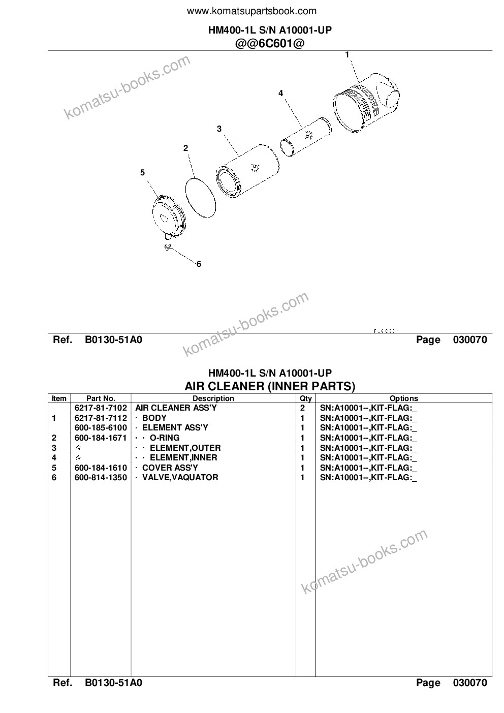 Komatsu hm400-1l s/n a10001-up Каталог запчастей обложка Страница 9