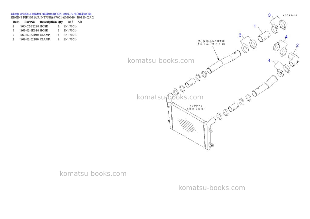 Komatsu hm400-2r s/n 7001-7078 Parts catalog cover Page 3 Komatsu hm400-2r s/n 7001-7078 Parts catalog cover Page 3