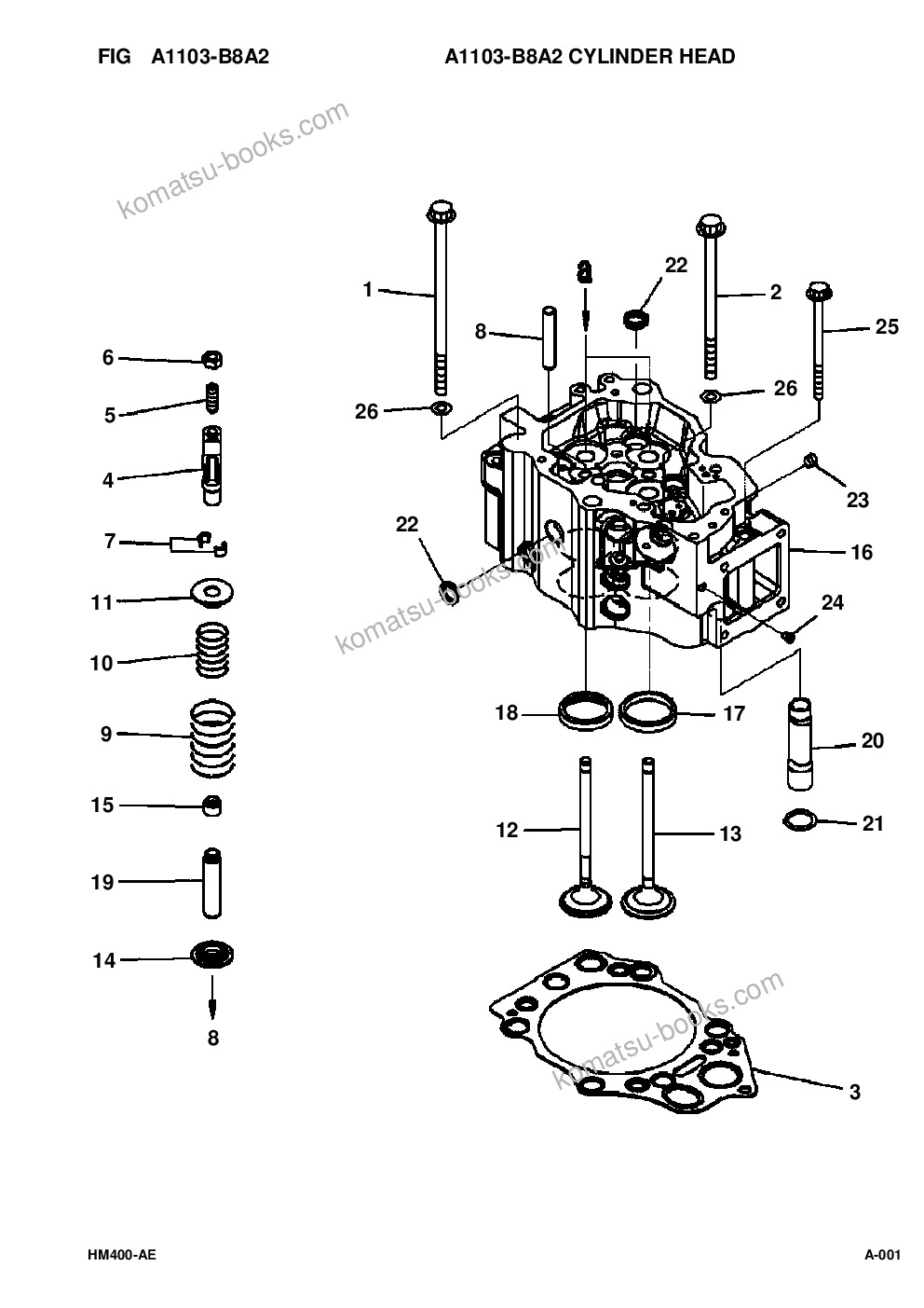 Komatsu hm400-2 s/n a11001-up Parts catalog cover Page 4