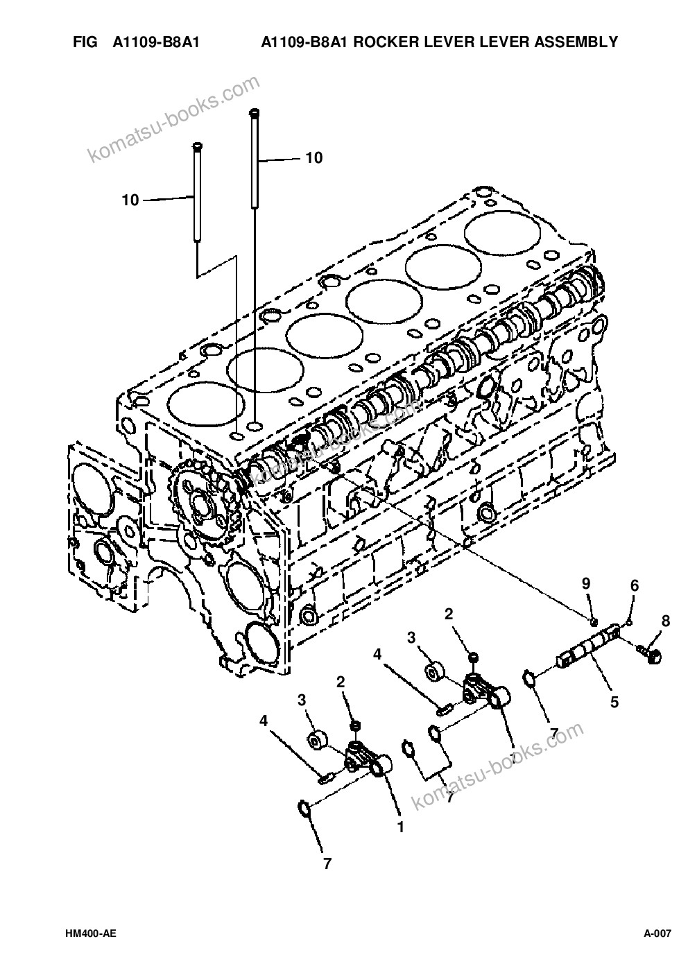 Komatsu hm400-2 s/n a11001-up Parts catalog cover Page 9