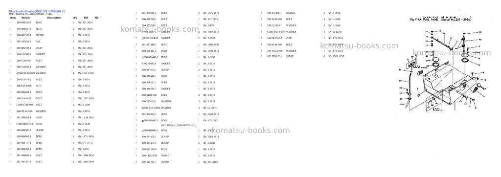 Komatsu jh60-1 s/n 3-3916 Parts catalog cover Page 5