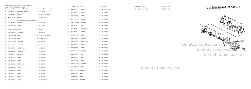 Komatsu jh60-1 s/n 3-3916 Parts catalog cover Page 9