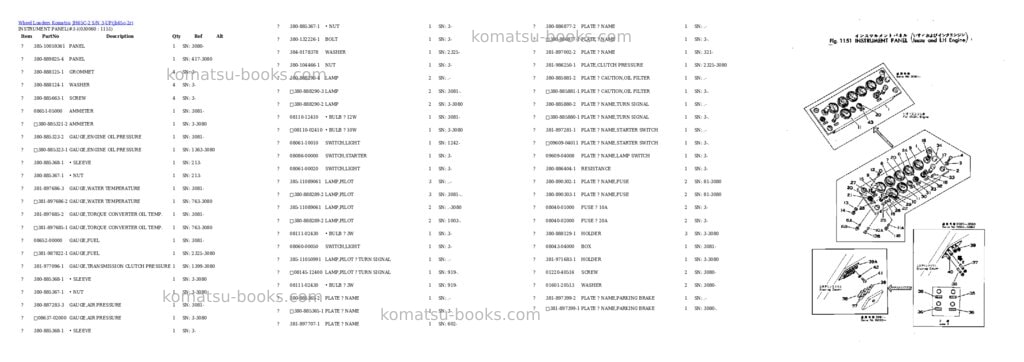 Komatsu jh65c-2 s/n 3-up Parts catalog cover Page 5