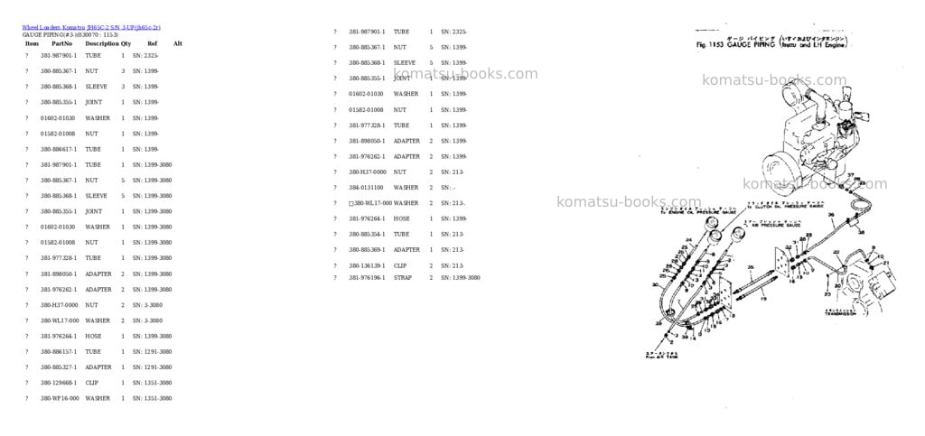 Komatsu jh65c-2 s/n 3-up Parts catalog cover Page 6