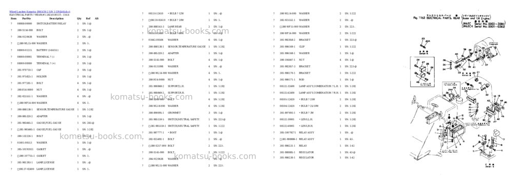 Komatsu jh65ch-2 s/n 1-up Parts catalog cover Page 10