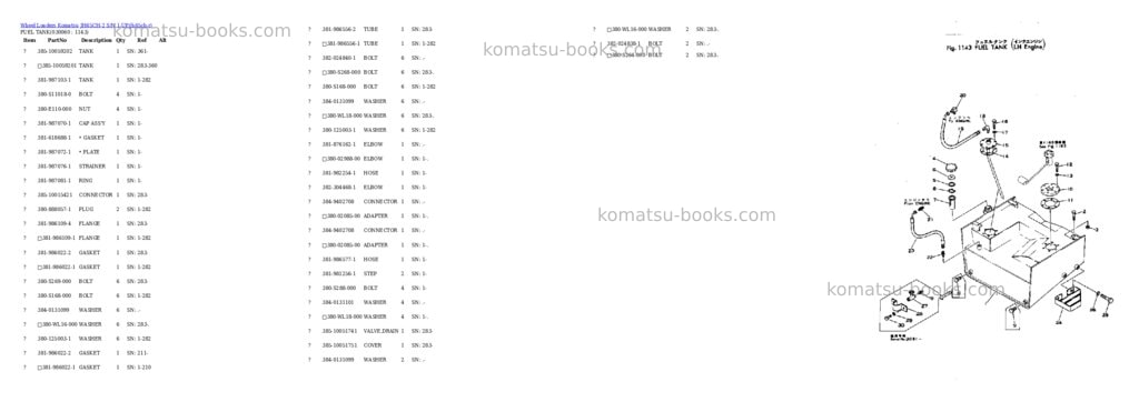 Komatsu jh65ch-2 s/n 1-up Parts catalog cover Page 5