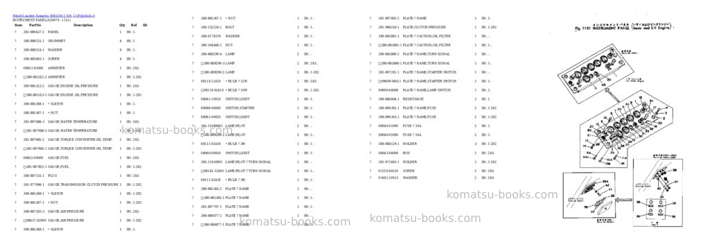 Komatsu jh65ch-2 s/n 1-up Parts catalog cover Page 6