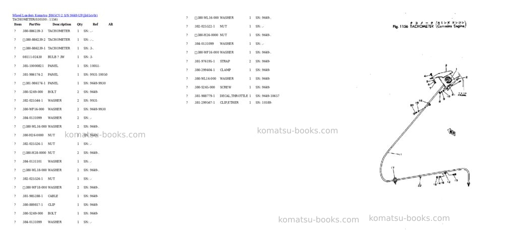 Komatsu jh65cv-2 s/n 9649-up Parts catalog cover Page 10 Komatsu jh65cv-2 s/n 9649-up Parts catalog cover Page 10