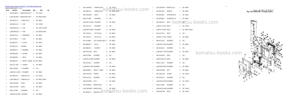 Komatsu jh65cv-2 s/n 9649-up Parts catalog cover Page 4 Komatsu jh65cv-2 s/n 9649-up Parts catalog cover Page 4