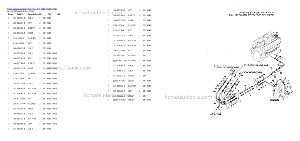 Komatsu jh65cv-2 s/n 9649-up Parts catalog cover Page 9 Komatsu jh65cv-2 s/n 9649-up Parts catalog cover Page 9