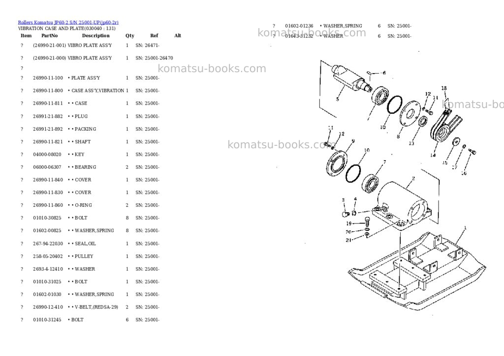 Komatsu jp60-2 s/n 25001-up Parts catalog cover Page 4 Komatsu jp60-2 s/n 25001-up Parts catalog cover Page 4
