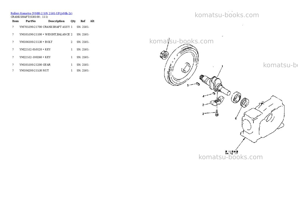 Komatsu jv08h-2 s/n 2501-up Parts catalog cover Page 9 Komatsu jv08h-2 s/n 2501-up Parts catalog cover Page 9