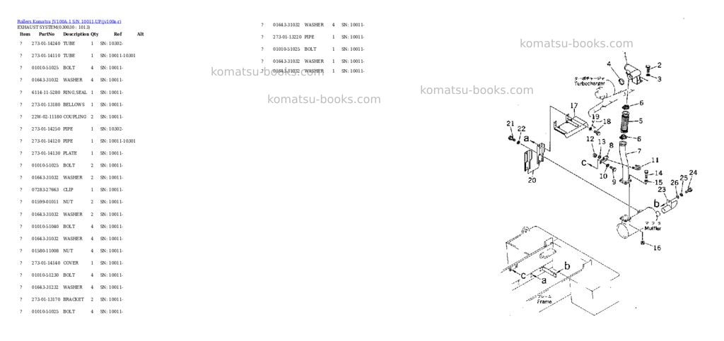 Komatsu jv100a-1 s/n 10011-up Parts catalog cover Page 2 Komatsu jv100a-1 s/n 10011-up Parts catalog cover Page 2