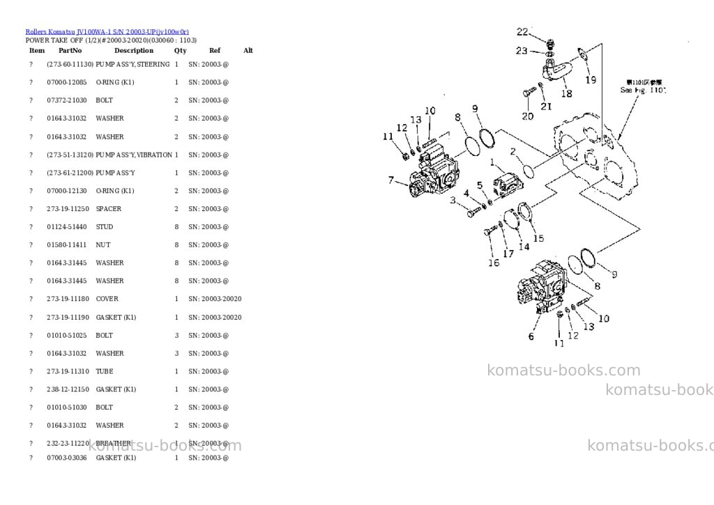 Komatsu jv100wa-1 s/n 20003-up Parts catalog cover Page 4 Komatsu jv100wa-1 s/n 20003-up Parts catalog cover Page 4