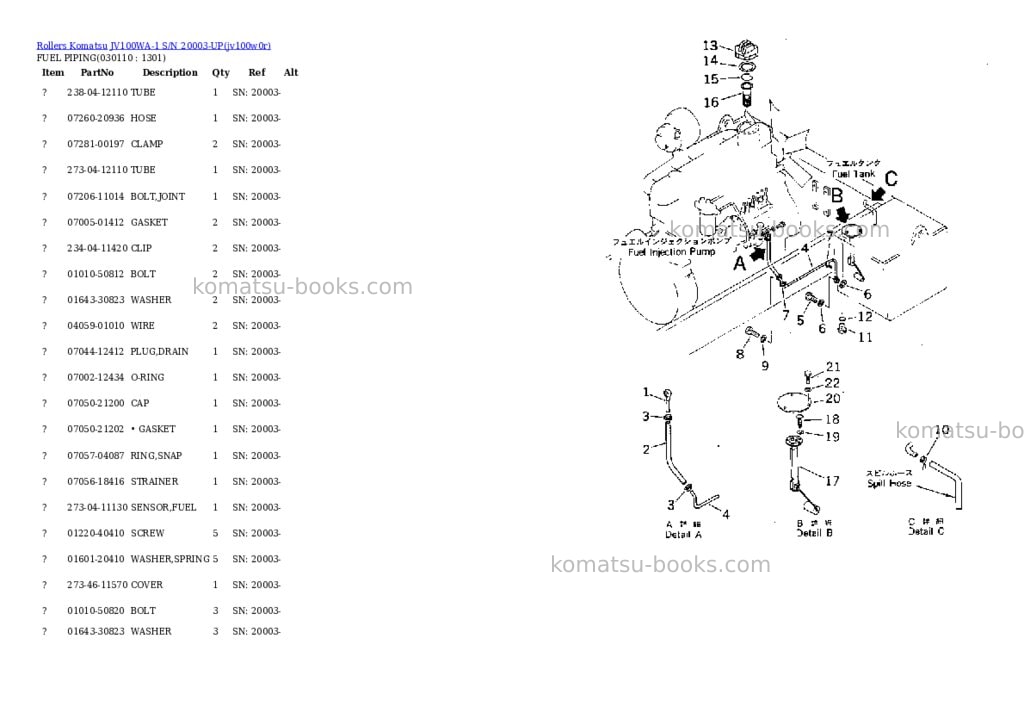 Komatsu jv100wa-1 s/n 20003-up Parts catalog cover Page 9 Komatsu jv100wa-1 s/n 20003-up Parts catalog cover Page 9