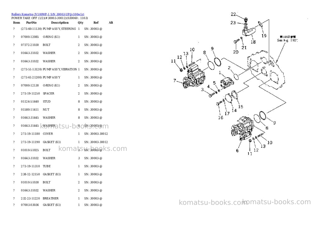 Komatsu jv100wp-1 s/n 30003-up Parts catalog cover Page 4 Komatsu jv100wp-1 s/n 30003-up Parts catalog cover Page 4