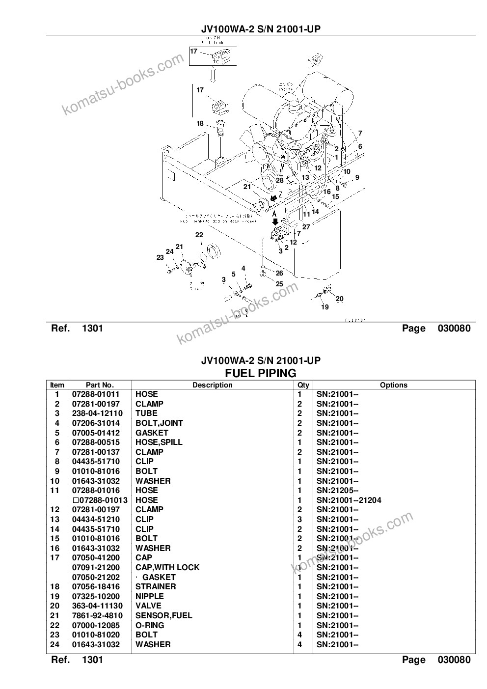 Komatsu jv100wa-2 s/n 21001-up Parts catalog cover Page 10 Komatsu jv100wa-2 s/n 21001-up Parts catalog cover Page 10