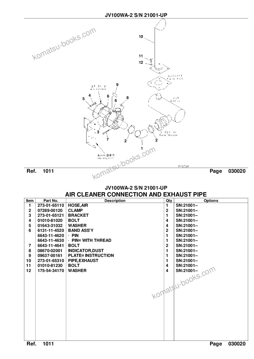 Komatsu jv100wa-2 s/n 21001-up Parts catalog cover Page 4 Komatsu jv100wa-2 s/n 21001-up Parts catalog cover Page 4