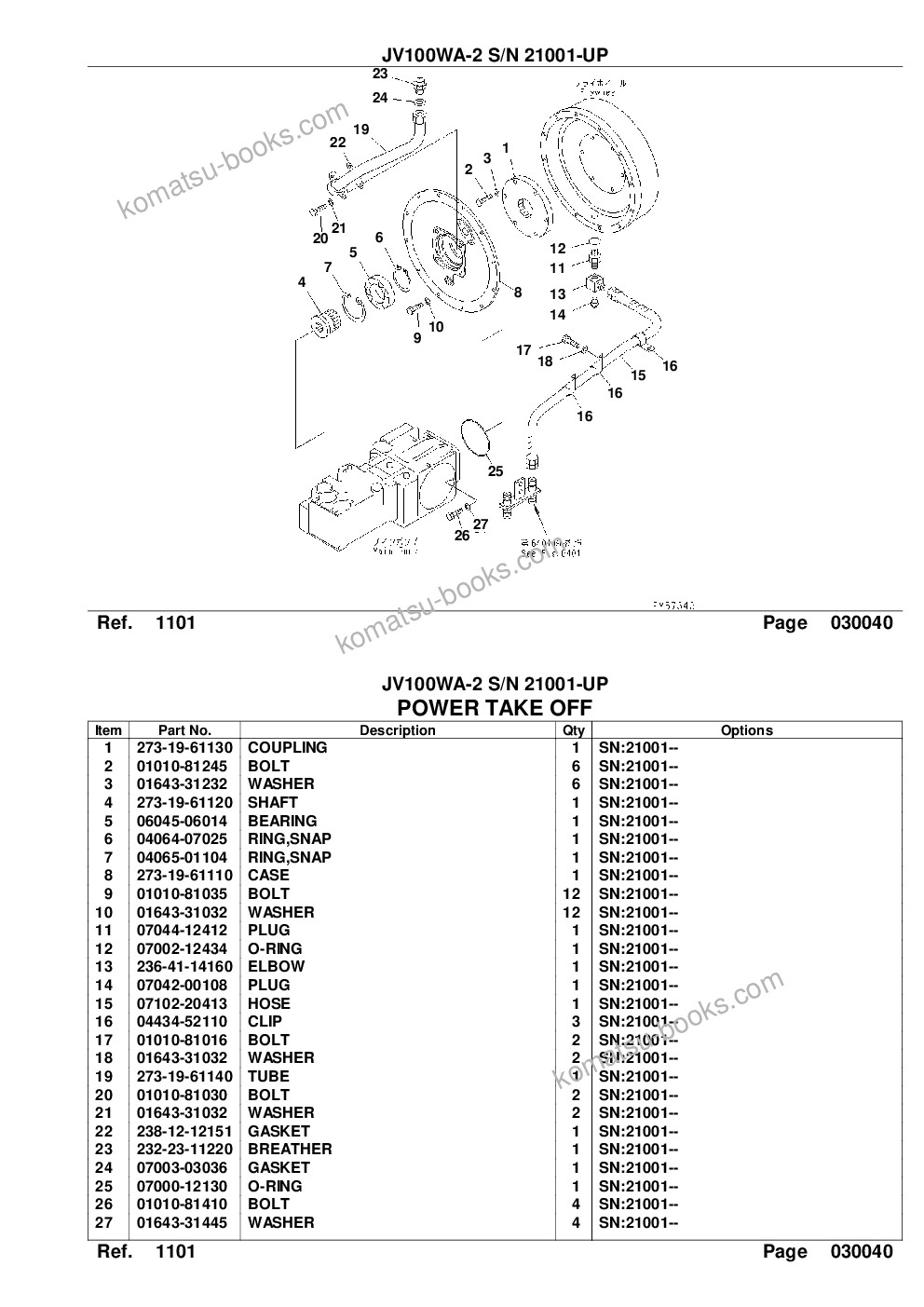 Komatsu jv100wa-2 s/n 21001-up Parts catalog cover Page 6 Komatsu jv100wa-2 s/n 21001-up Parts catalog cover Page 6