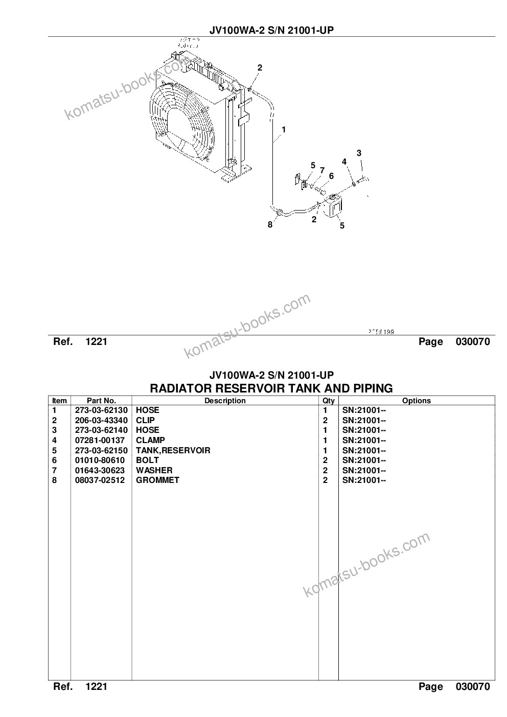 Komatsu jv100wa-2 s/n 21001-up Parts catalog cover Page 9 Komatsu jv100wa-2 s/n 21001-up Parts catalog cover Page 9