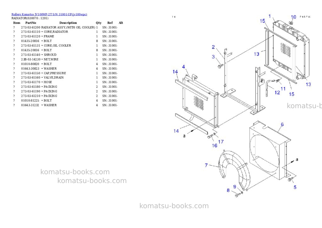 Komatsu jv100wp-2t s/n 31001-up Parts catalog cover Page 6
