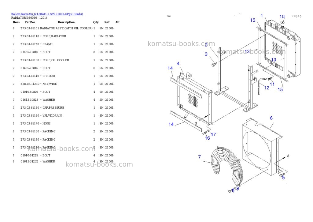 Komatsu jv130wh-1 s/n 21001-up Parts catalog cover Page 4
