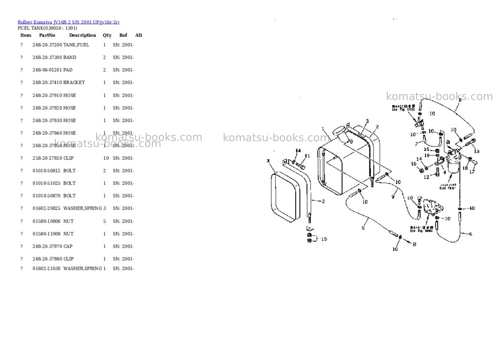 Komatsu jv16r-2 s/n 2001-up Parts catalog cover Page 4 Komatsu jv16r-2 s/n 2001-up Parts catalog cover Page 4