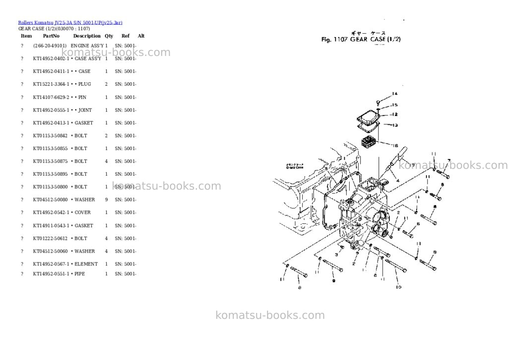 Komatsu jv25-3a s/n 5001-up Parts catalog cover Page 6 Komatsu jv25-3a s/n 5001-up Parts catalog cover Page 6