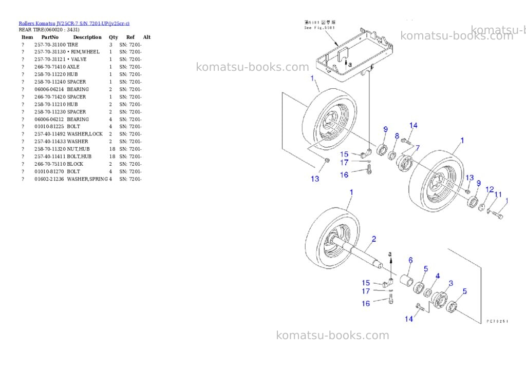 Komatsu JV25CR-7 S/N 7201-UP Parts catalog cover Page 9 Komatsu JV25CR-7 S/N 7201-UP Parts catalog cover Page 9